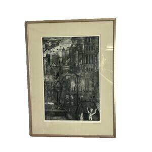 Sister Rose Marie Conway 1971 Art Signed Print Sight‎ Seeing 2/7 etching